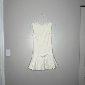 Peppermayo Cream Pleated Dress
